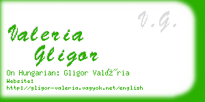 valeria gligor business card